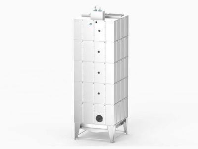 Indoor silo angular fluidized bed